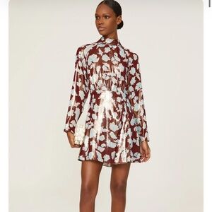 Tanya Taylor Hannah Floral Silk Lame